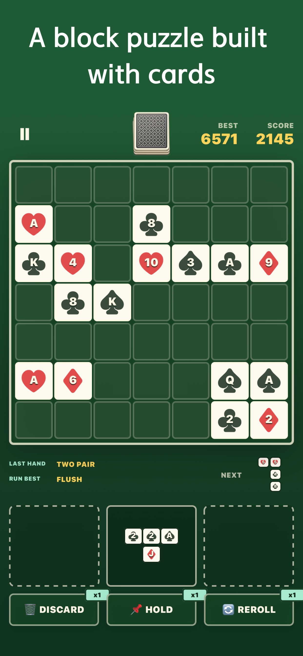 7 Deck Crush gameplay screen